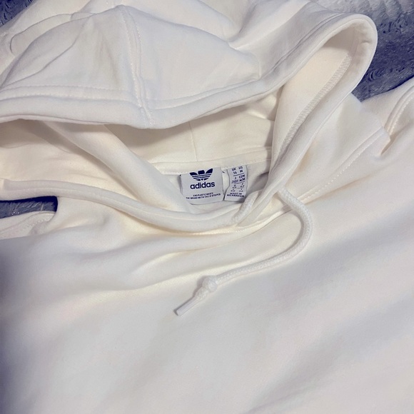 New without tags Womens adidas originals hoodie.No logo plain white . - Picture 2 of 3